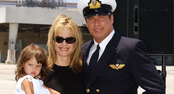 Ella Bleu, Kelly Preston, and John Travolta Source Getty Images